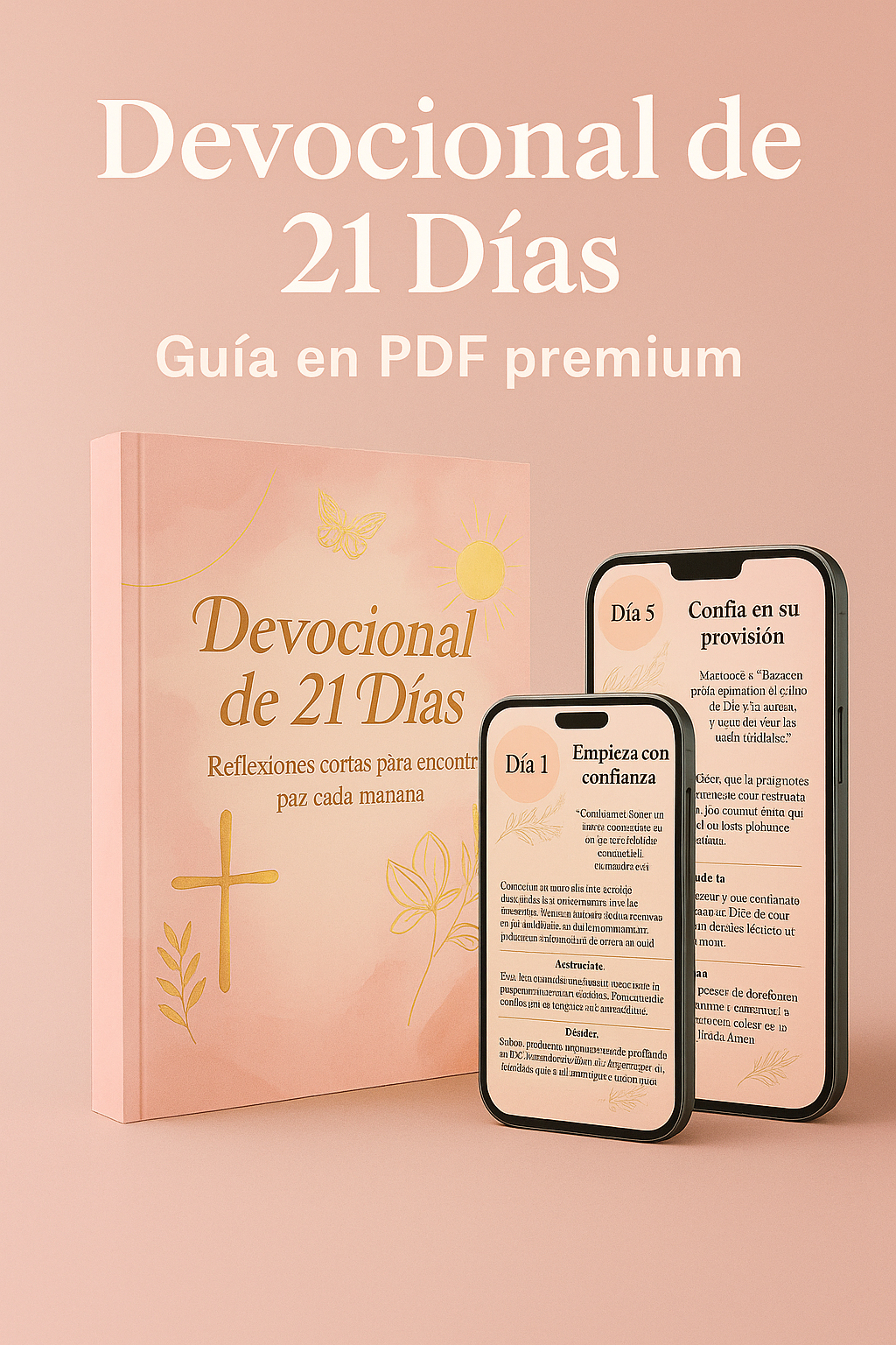 Mockup de la guía 21 días para calmar la ansiedad